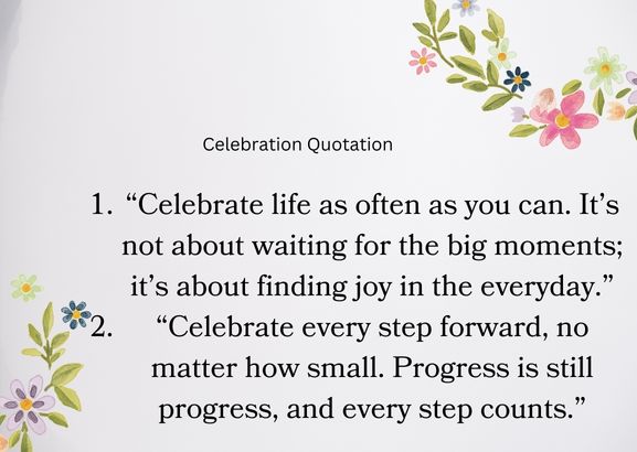 Celebration Quotation