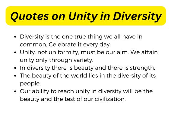 Quotes on Unity in Diversity