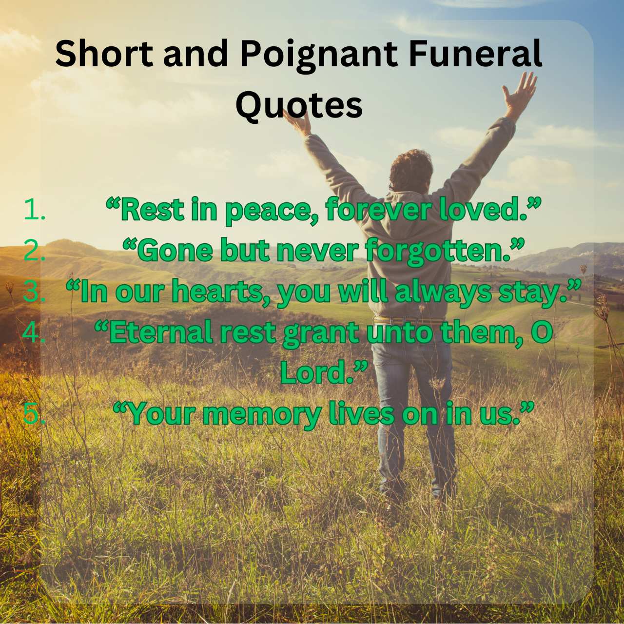 Short and Poignant Funeral Quotes 