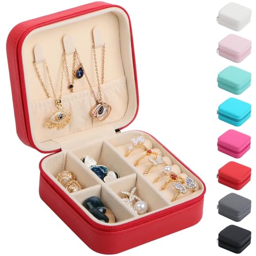 Travel Jewellery Box Red